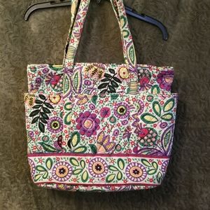 Vera Bradley Signature Cotton Floral Tote Bag